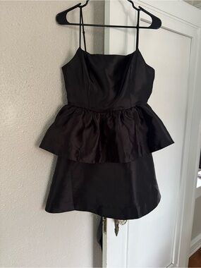 Lulu's Black Spaghetti Strap Mini Dress